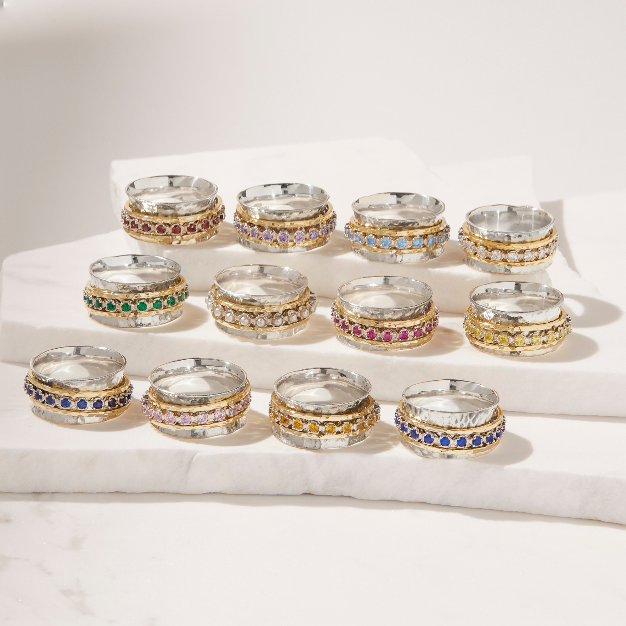 Aria Birthstone Spinner Ring - September