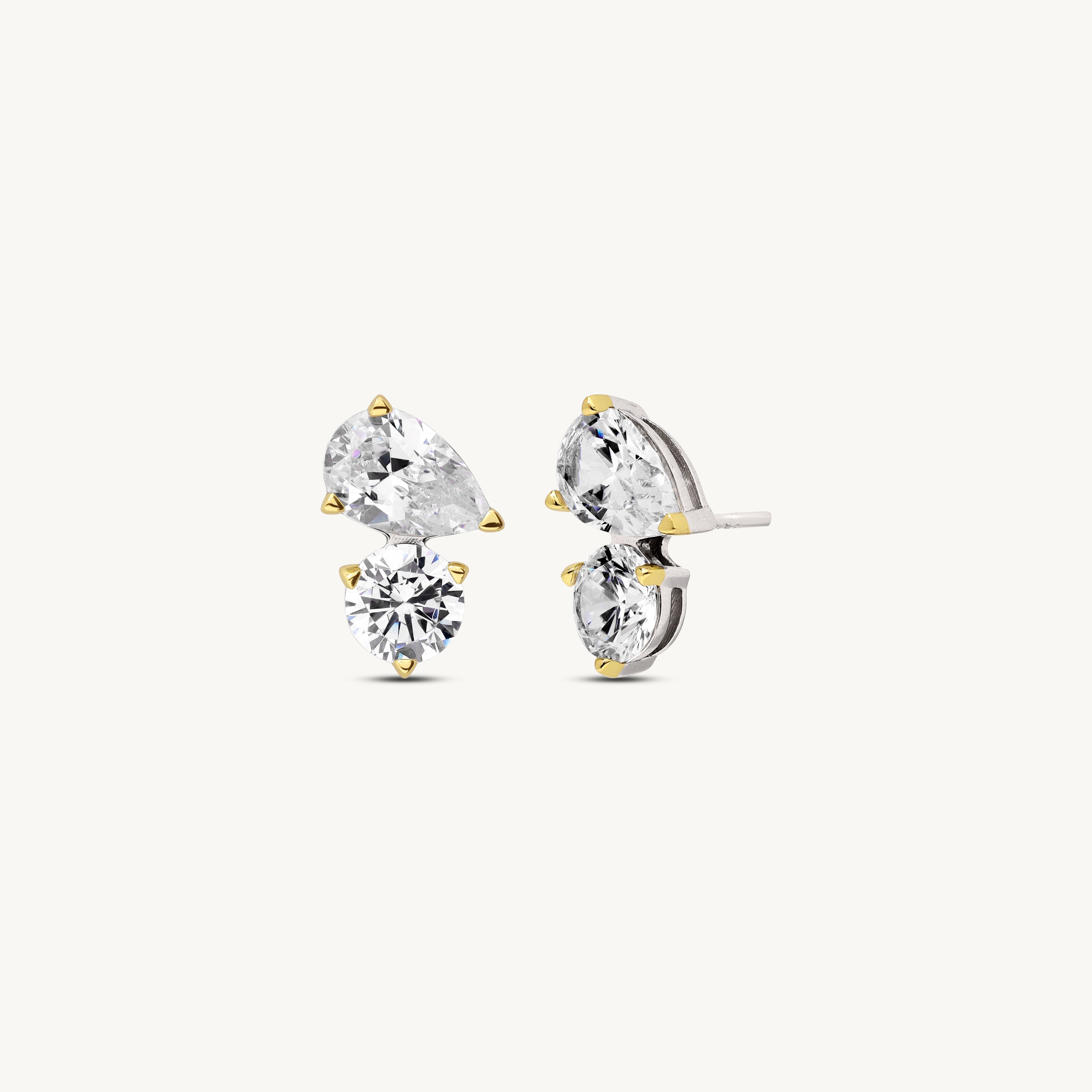 Vera Multistone Stud Earrings