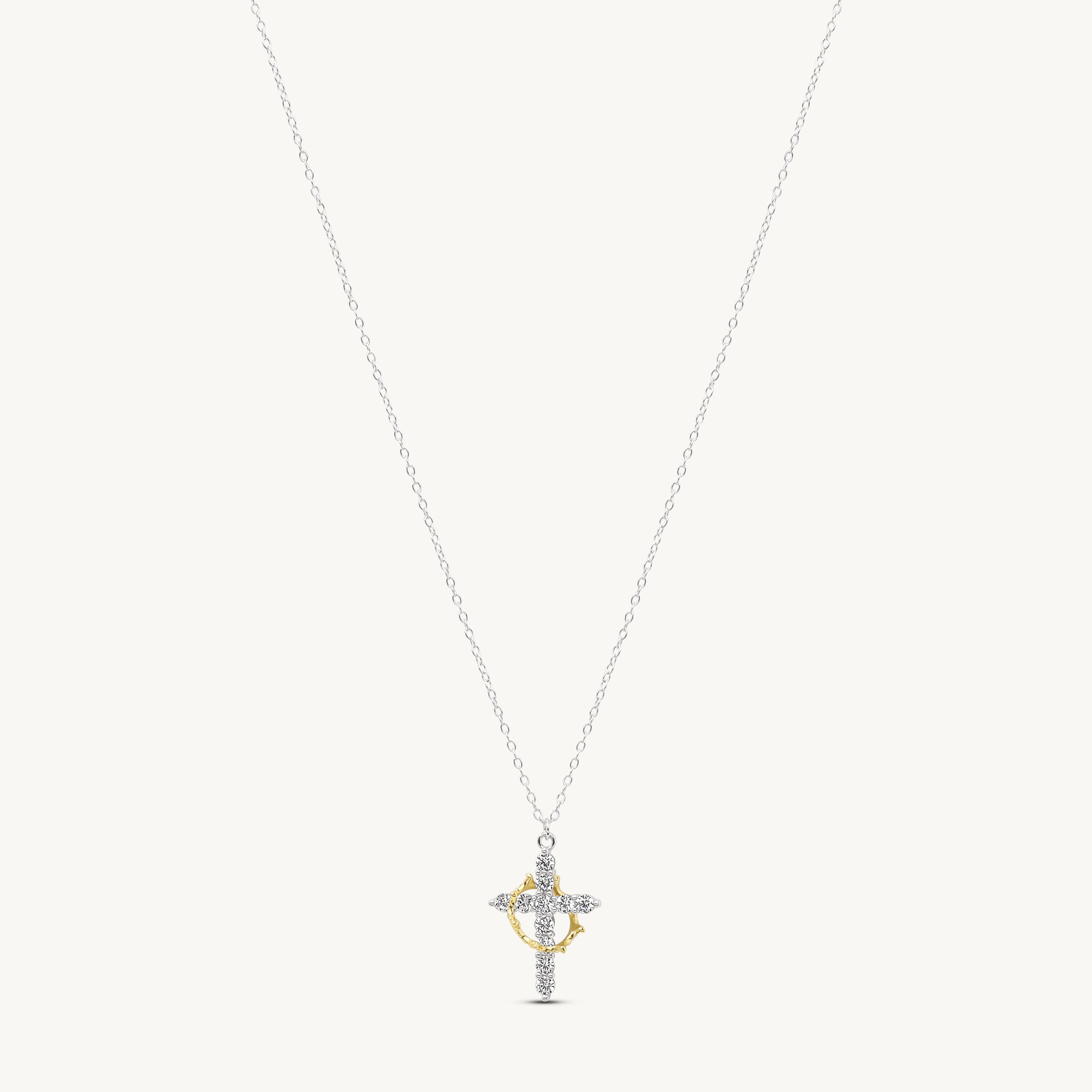 Elisabetta Cross Spinner Necklace