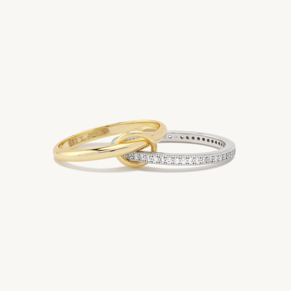 Bellanca Dual Band Spinner Ring in 14k gold