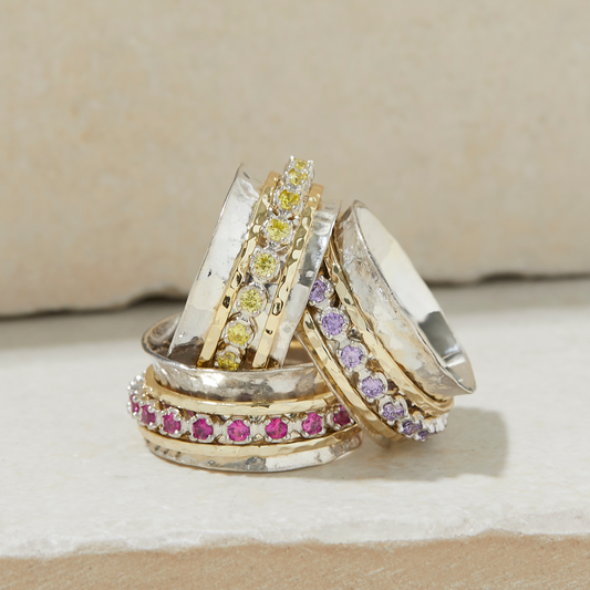 Aria Birthstone Spinner Ring