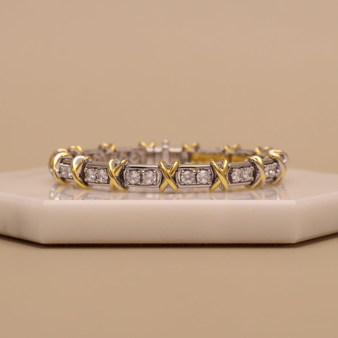 Giana Bracelet in sterling silver and 14k gold, view 3