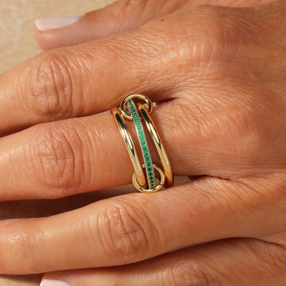 Bellanca Spinner Ring - Emerald Green
