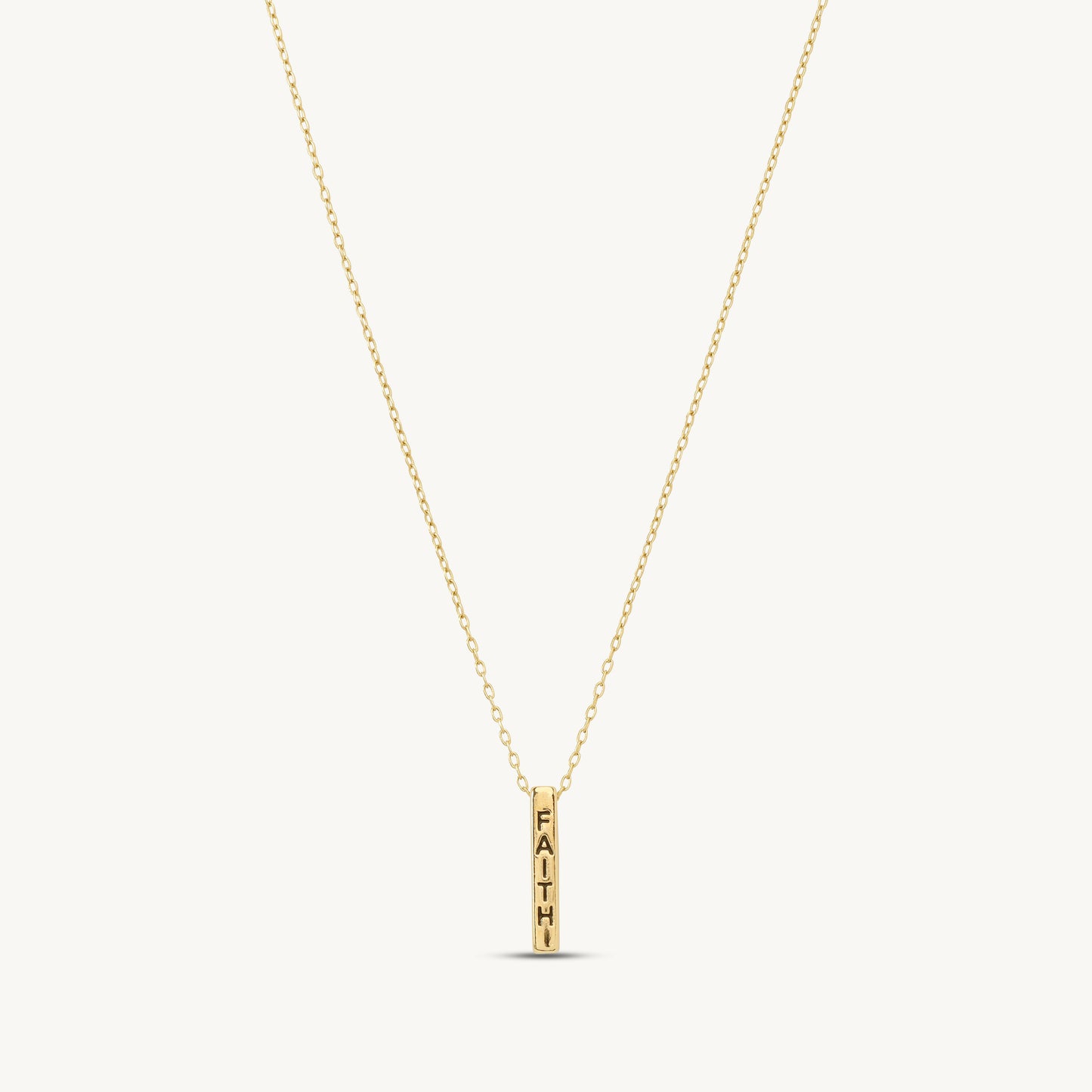 Clarice Faith Bar Pendant Necklace