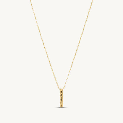 Clarice Faith Bar Pendant Necklace