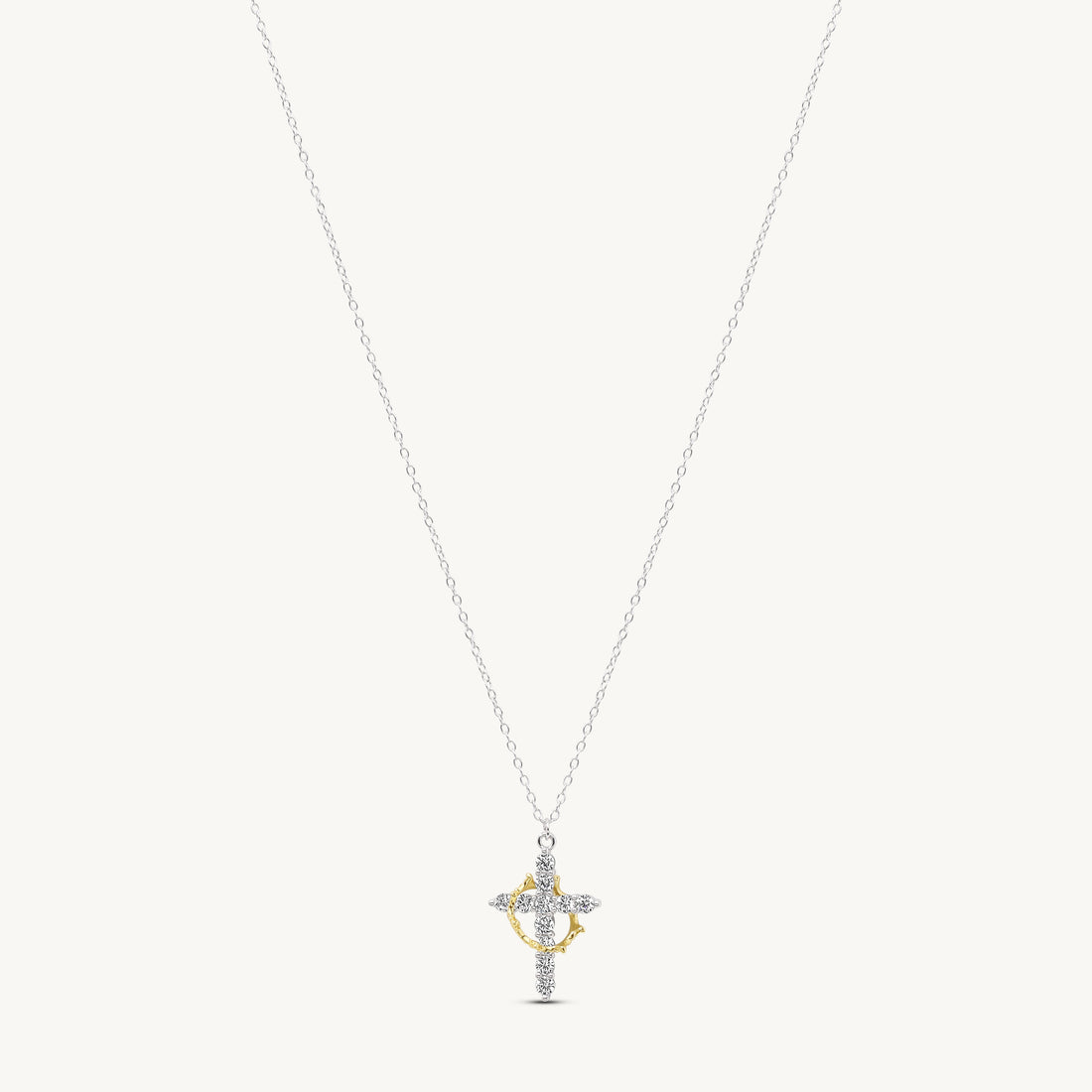 Elisabetta Cross Spinner Necklace