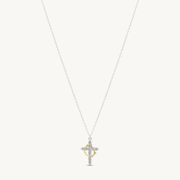 Elisabetta Cross Spinner Necklace