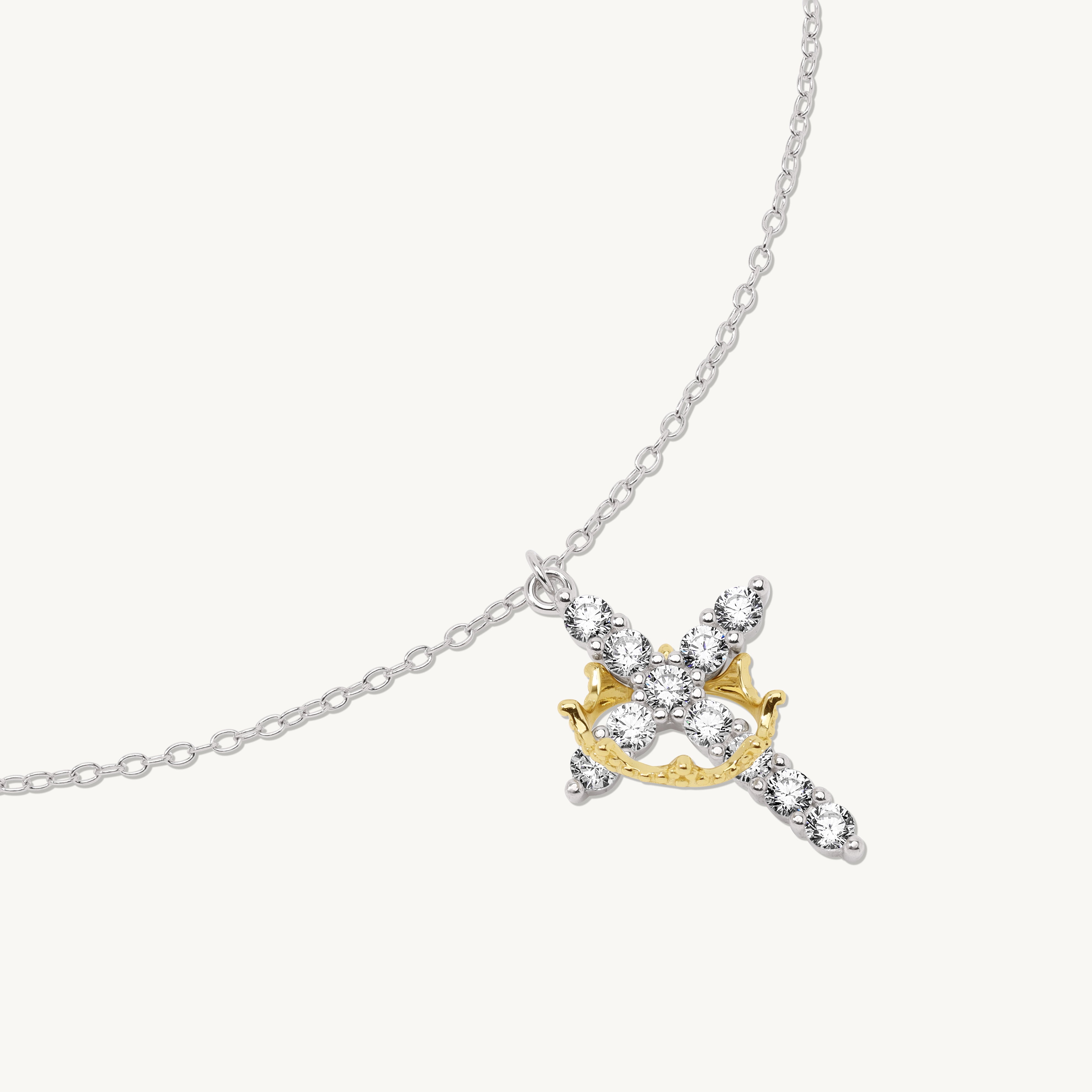 Elisabetta Cross Spinner Necklace