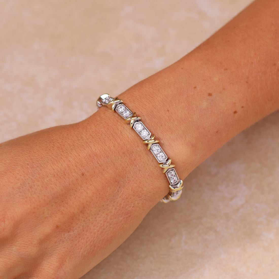 Giana Bracelet in sterling silver and 14k gold, view 2