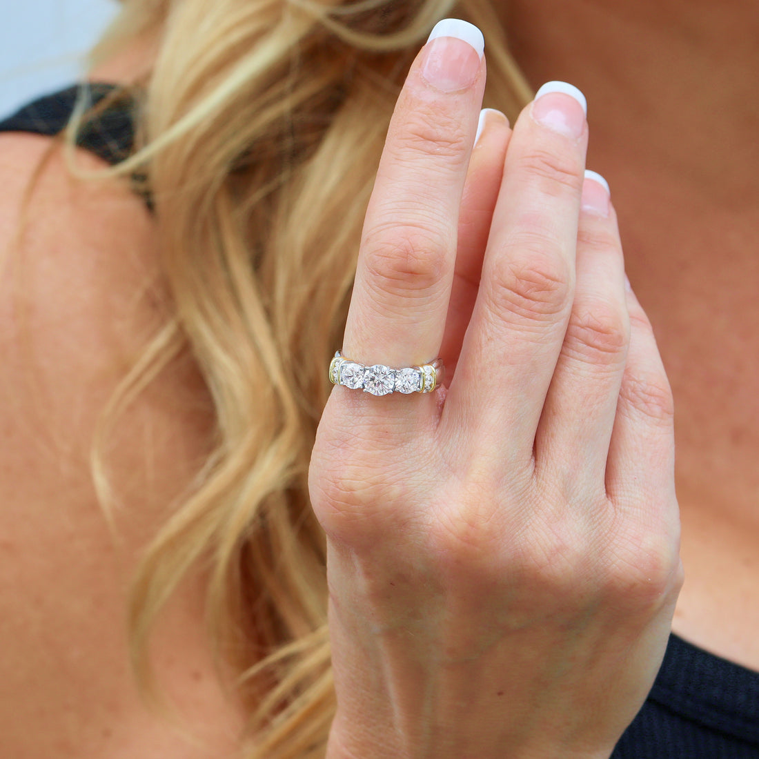 Giselle Gemstone Ring in sterling silver and 14k gold, view 6