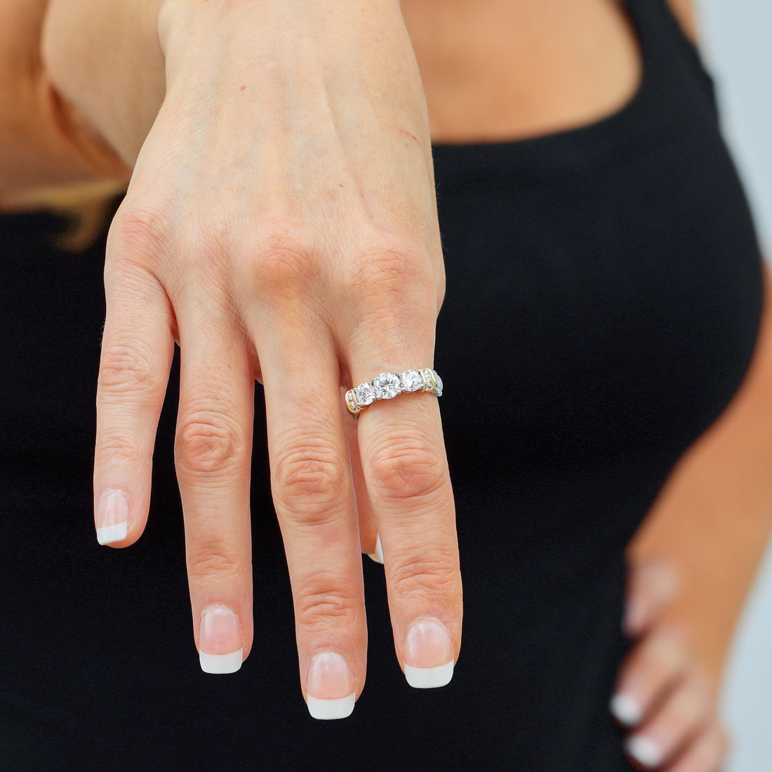Giselle Gemstone Ring in sterling silver and 14k gold, view 7