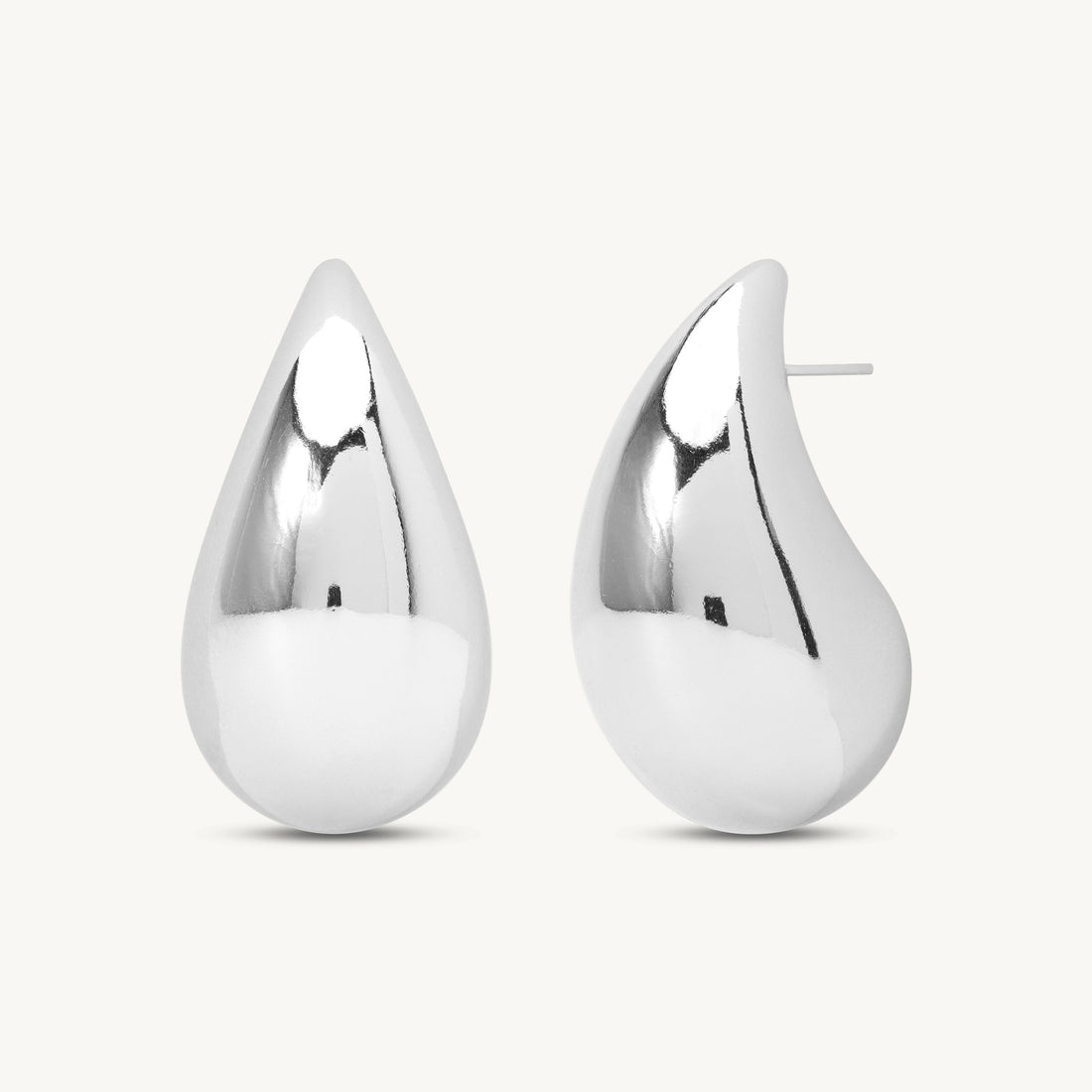 Massima Teardrop Earrings in sterling silver, size XL