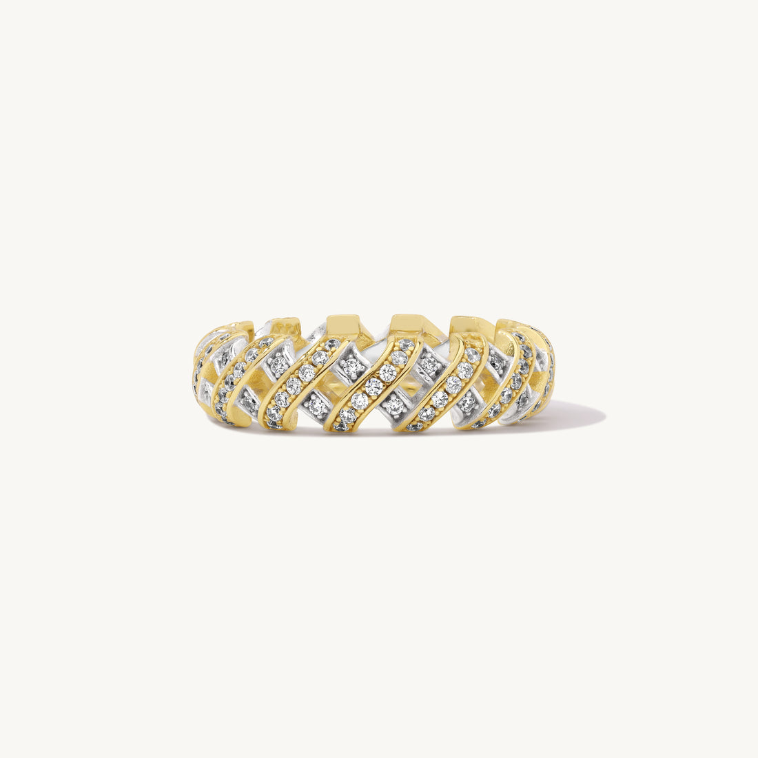 Nerea Gemstone Ring in sterling silver and 14k gold