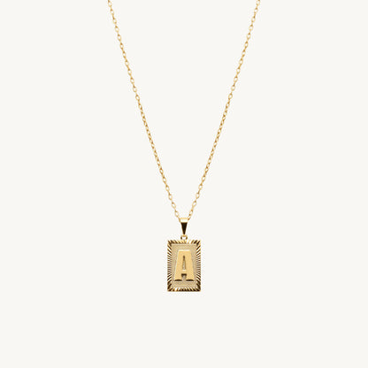 Alana Initials Plate Name Necklace