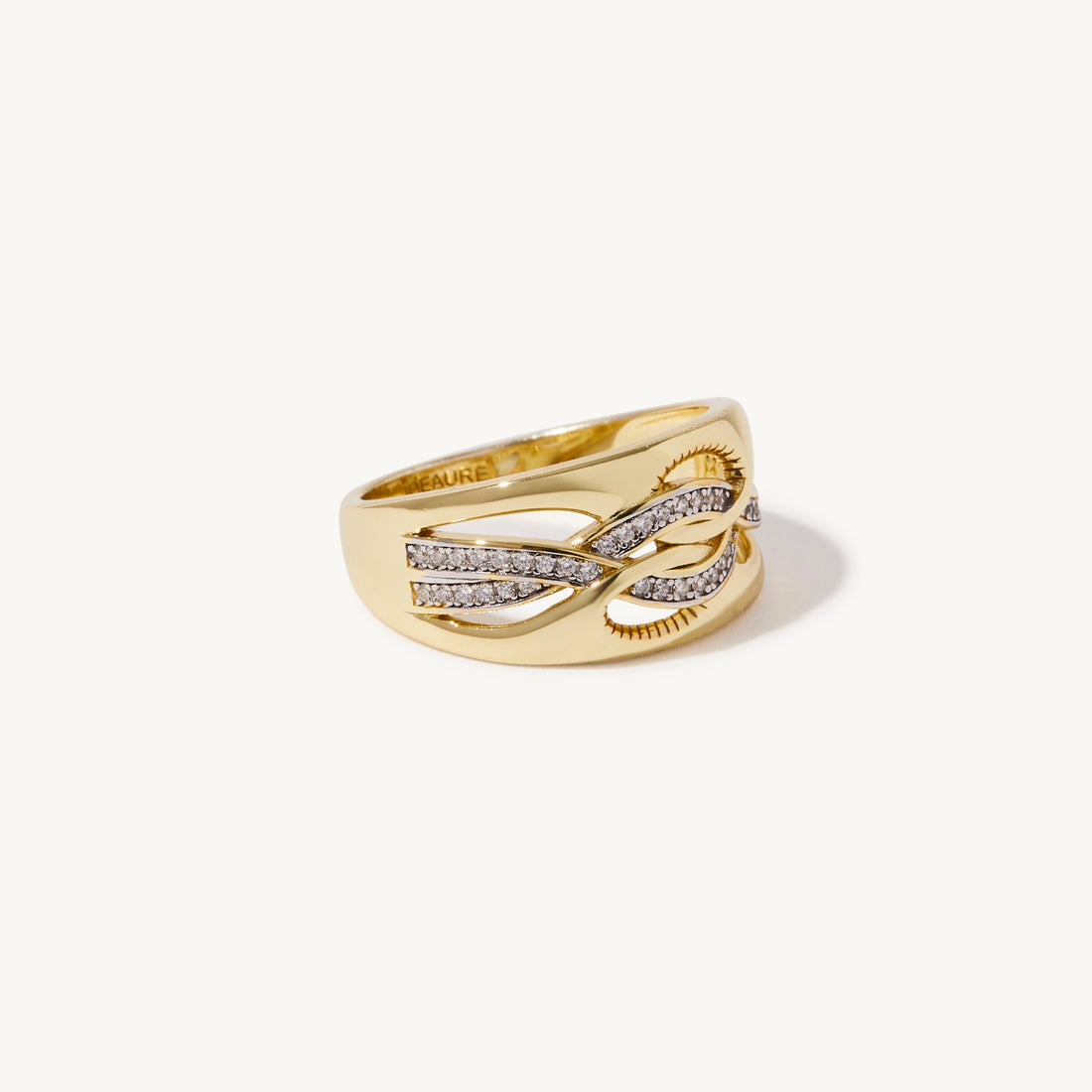 Perla Gemstone Ring in sterling silver and 14k gold, view 3