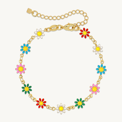 Regina Enamel Flower Bracelet