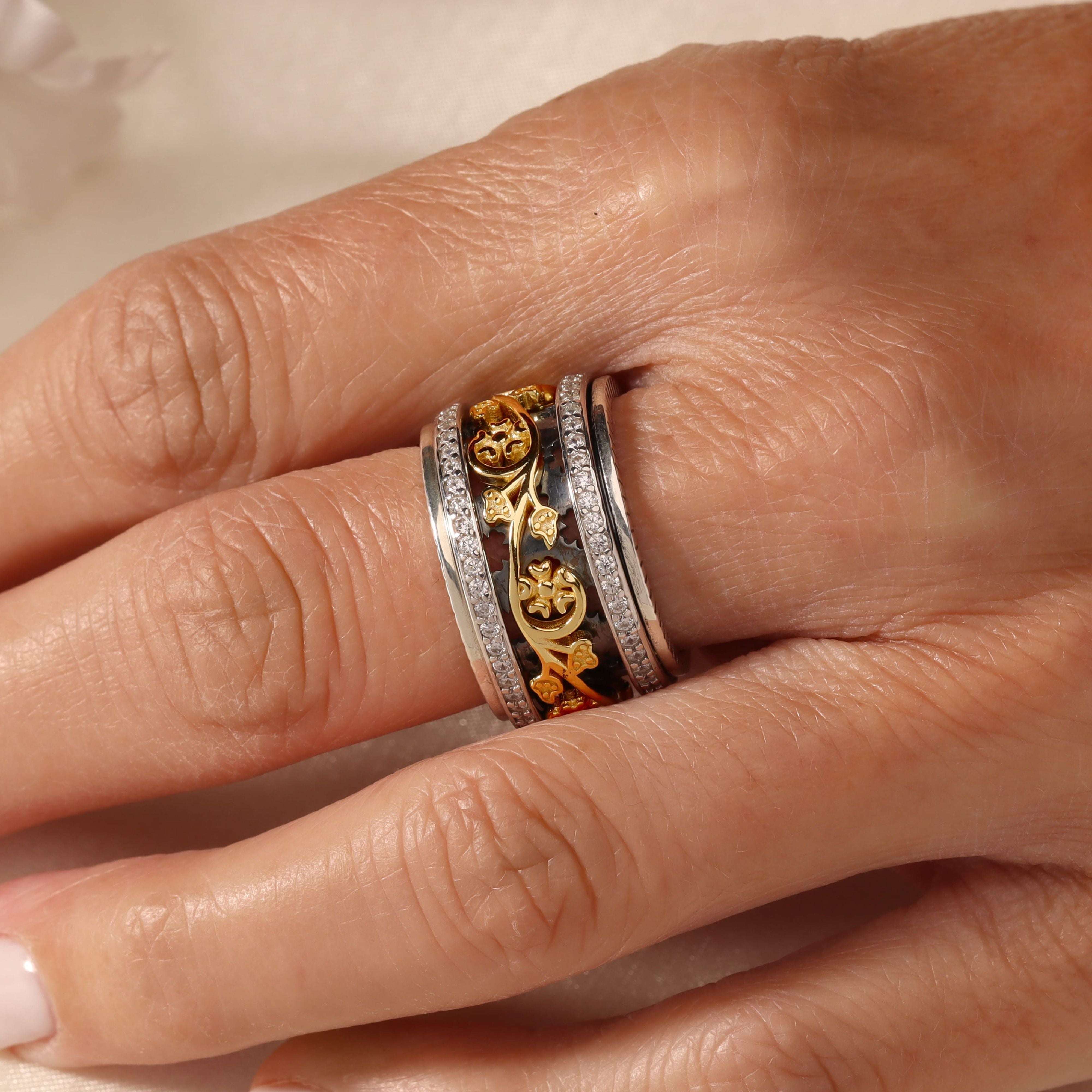 Spinner Rings Pinterest Spinner Rings for Women | Sterling Silver Spinner Rings – Ideaure