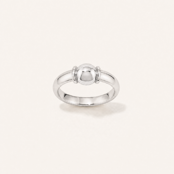 Coastal Ball Ring in All Sterling Silver, Ideaure listing photo