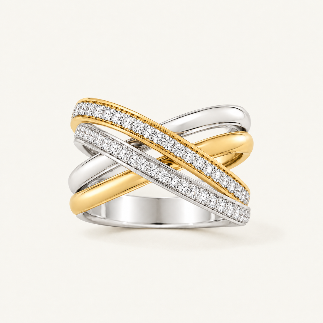 Crossover Pavé Ring, Ideaure listing photo