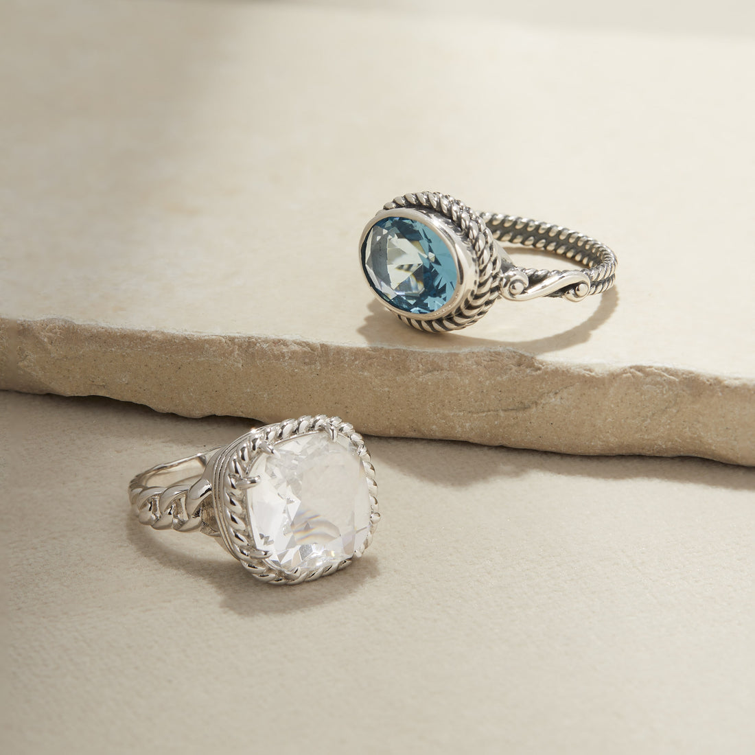 Eliana Gemstone Ring in sterling silver, view 4
