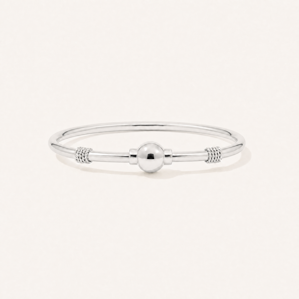 Nantucket Rope Ball Bracelet in All Sterling Silver, Ideaure listing photo