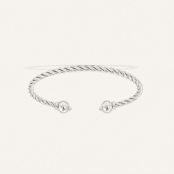 Seabrook Twist Cuff Bracelet in All Sterling Silver, Ideaure listing photo