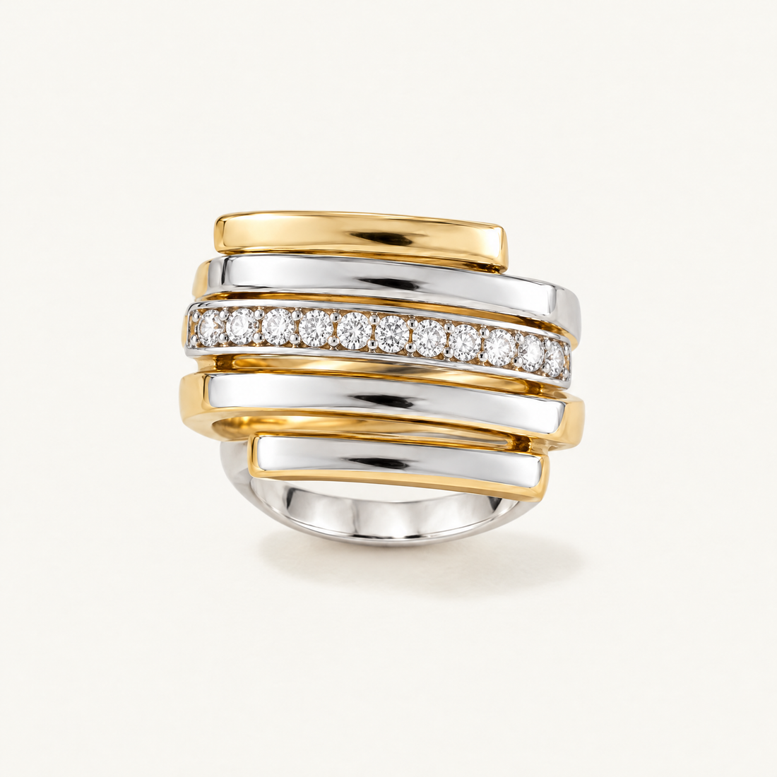Staggered Bar Pavé Ring, Ideaure listing photo