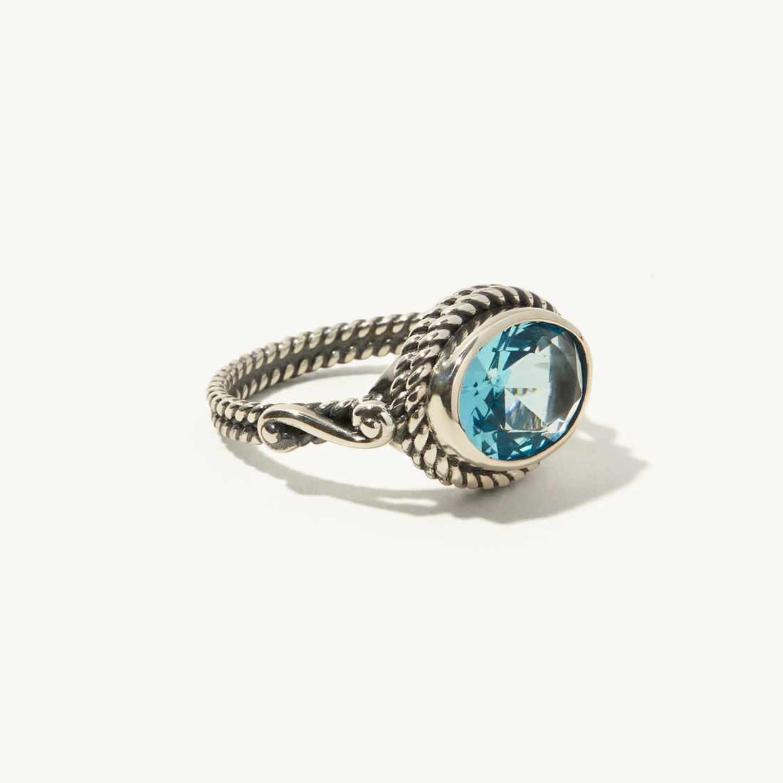 Eliana Gemstone Ring in sterling silver, view 3