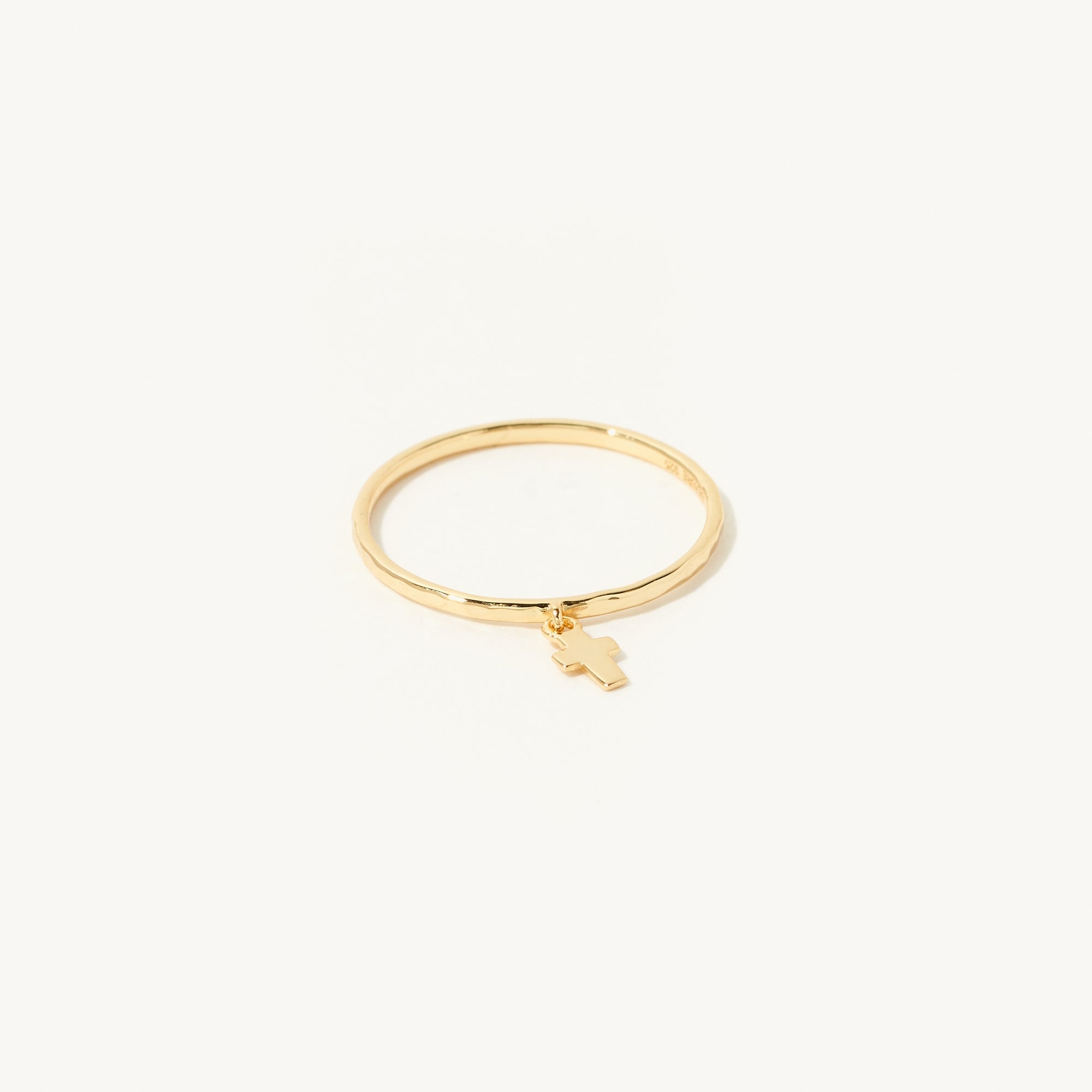 Ring with cross charm discount