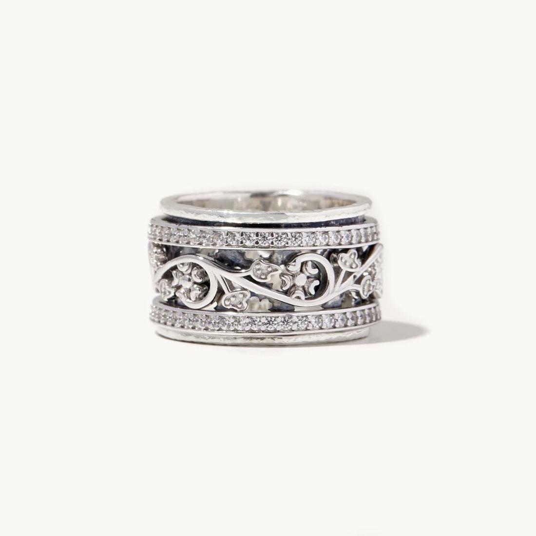 Gia Spinner Ring in sterling silver, view 7